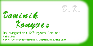 dominik konyves business card